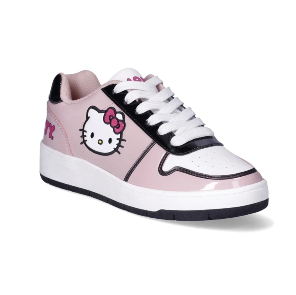 Hello Kitty Sanrio Y2K Pink And White Animee Kawaii Soft Girl Sneakers Size 8 - Picture 5 of 8